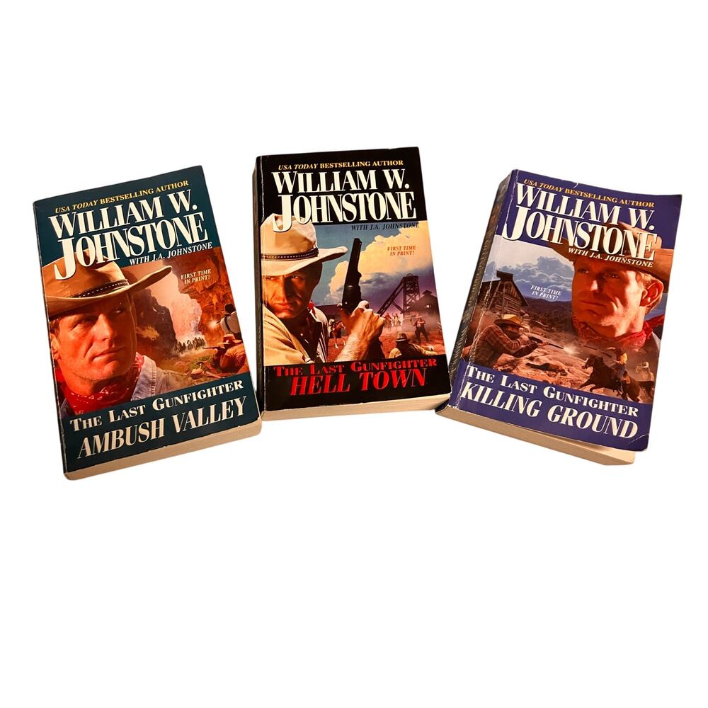William W. Johnstone The‎ Last Gunfighter Book Lot of 3, Ambush, Killing, Hell